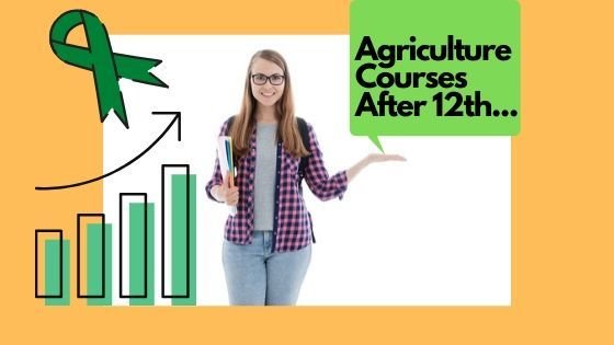 Standing girl teaching students about agriculture courses after 12th
