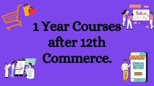 1 Year courses after 12th commerce
